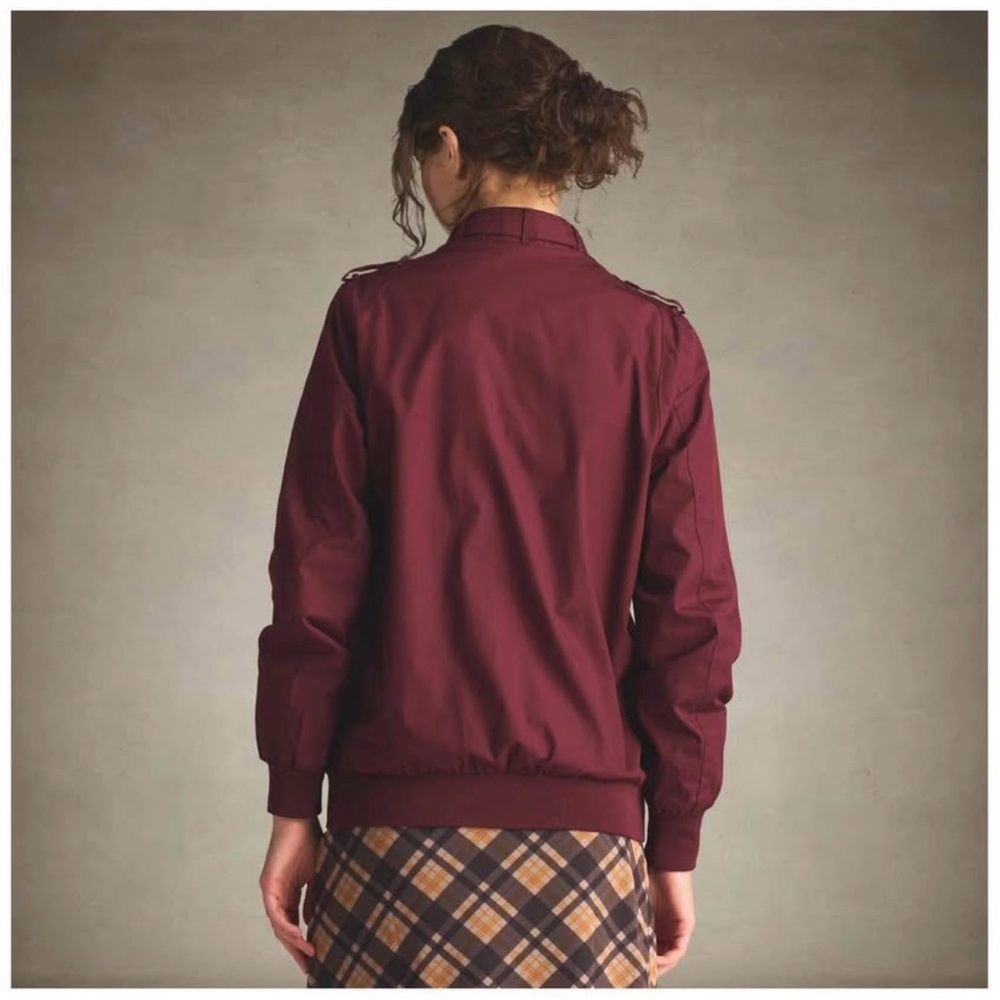 Members Only Women's Maroon Classic Racer Jacket - Picture 4 of 7